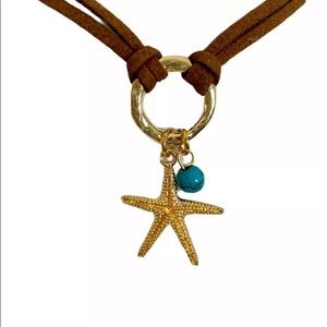 Allegro Necklace Starfish Boho Faux Turquoise